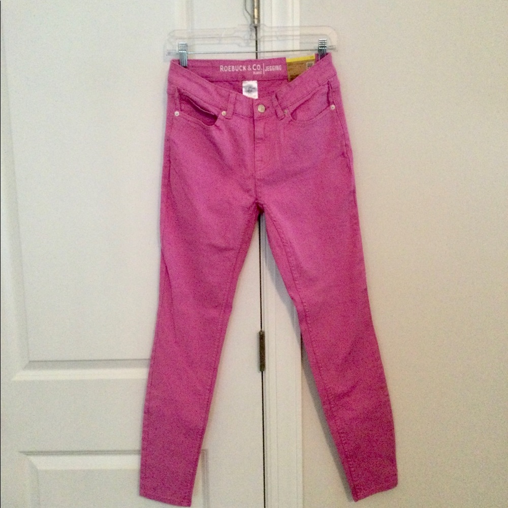 Women’s NWT Roebuck & Co Mid Rise Jegging Size 4 Regular Pink Skinny Jeans